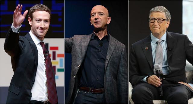 Los multimillonarios que acompañan a Jeff Bezos en el listado de Bloomberg. (Foto: Composición)