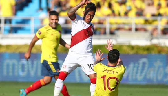 Christian Cueva se inventó la jugada previa al gol de Edison Flores que acabó en el 1-0 ante Colombia en Barranquilla después de 25 años. (Foto: FPF)