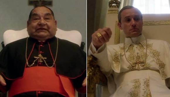 Ramón García y Jude Law en escena de "The Young Pope". (Foto: Captura de Facebook)