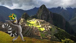 Las divertidas imágenes del Rey Julien en Machu Picchu