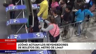 Así actúan los revendedores de pasajes del Metro de Lima
