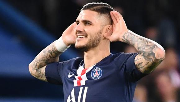 Mauro Icardi ha anotado 20 hasta el momento, con camiseta de PSG. (Foto: AFP)