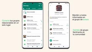 WhatsApp comienza a probar la función Comunidades para todos sus usuarios