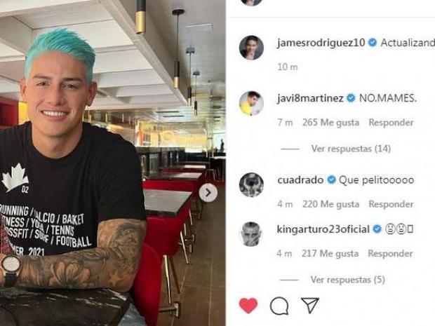 James Rodríguez pintó su cabello con un extravagante color y se hizo viral  | Selección colombiana | FOTO | NCZD | DEPORTE-TOTAL | EL COMERCIO PERÚ