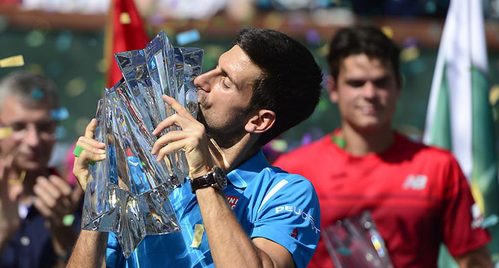 Novak Djokovic destrozó a Milos Raonic y campeonó en el Indian Wells. (Foto: EFE)
