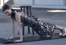 Instagram: Miranda Kerr hace ejercicios con vestido de alta costura VIDEO 