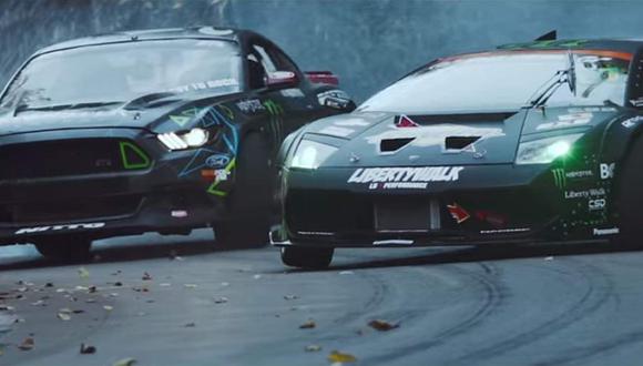 Batalla de drift entre Lamborghini y Ford Mustang [VIDEO]