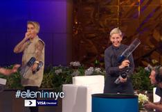 Justin Bieber rompe cámara de Ellen DeGeneres por accidente | VIDEO