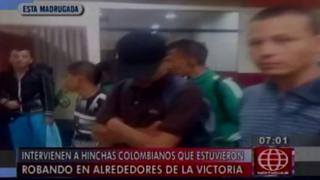 La Victoria: 21 hinchas colombianos detenidos por asaltos