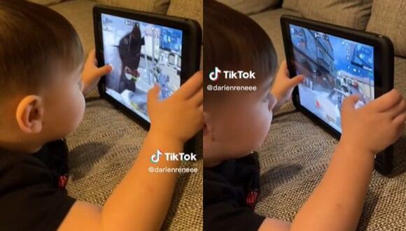 La madre del menor, quien compartió el video, parecía estar contenta con que su hijo de 3 años juegue videojuegos. (Foto: @darienreneee/TikTok)