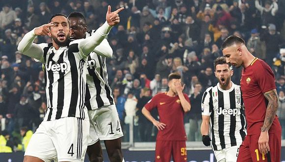 Juventus ganó 1-0 a la Roma y sigue a la caza del Napoli. (Foto: AFP)