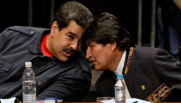 Nicolás Maduro y Evo Morales son muy cercanos. (AFP)