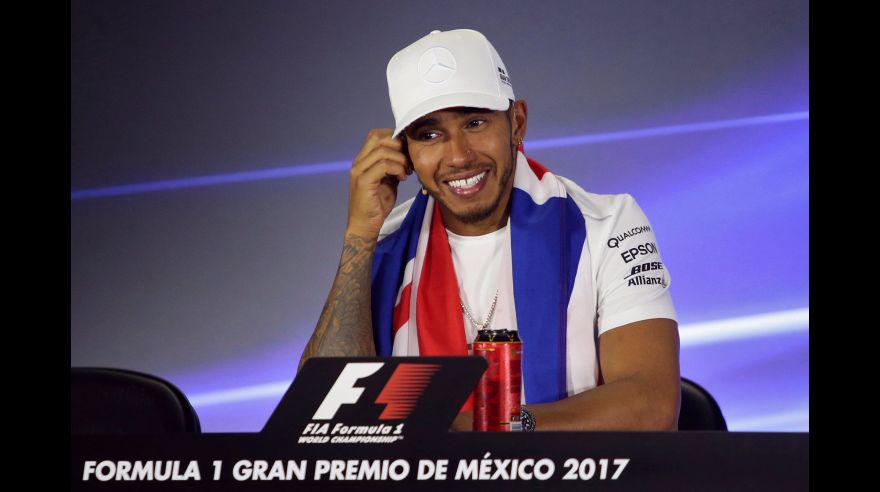 Lewis Hamilton en la conferencia de prensa. (agencias)