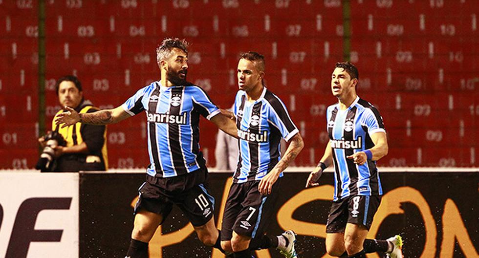 Gremio de Porto Alegre celebró ante LDU de Quito y avanzó a los octavos de final de la Copa Libertadores (Foto: EFE)