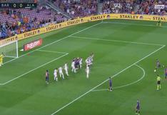 Barcelona vs. Alavés: Lionel Messi anotó golazo de tiro libre por debajo de la barrera | VIDEO