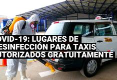 ATU realiza desinfección gratuita para taxis autorizados en distritos de Lima y Callao