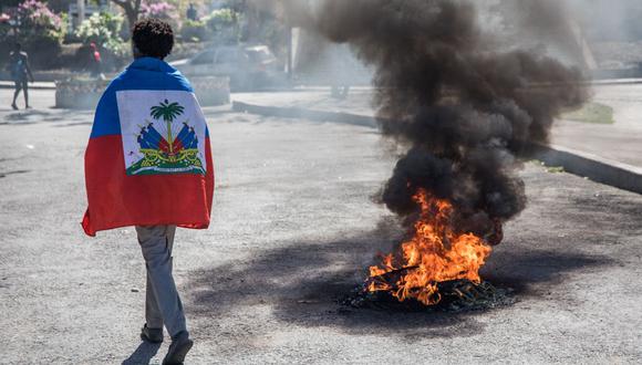 Imagen de archivo. Manifestantes se reunieron el 7 de febrero de 2021 en Puerto Príncipe, Haití para exigir la renuncia del presidente Jovenel Moise. (Foto/AFP).