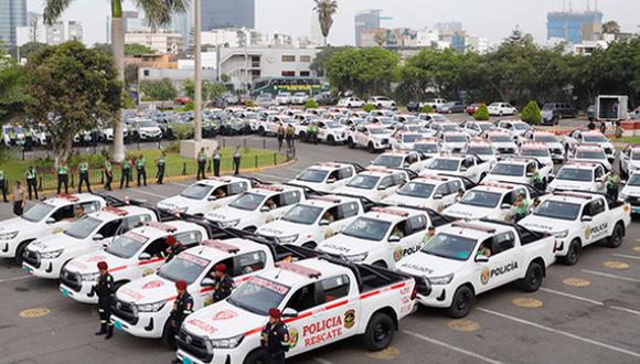 Unidades patrullan en principales zonas críticas de 17 regiones del país, especialmente en Piura, adonde fueron destinadas más de 40 camionetas | Foto: Ministerio del Interior