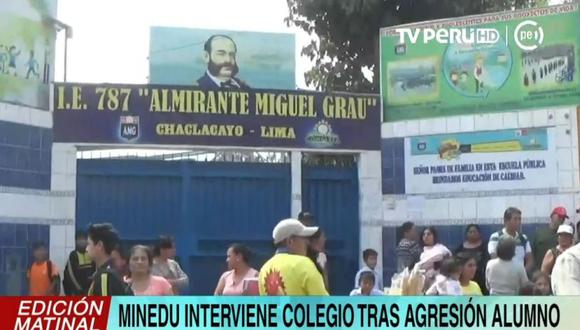 El menor agredido fue operado en el Hospital Guillermo Almenara tras ser golpeado por compañeros de su colegio. (TV Perú)