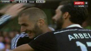 Cristiano y un pase de antología de taco para el gol de Benzema