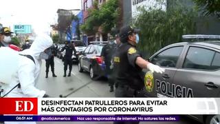 Coronavirus en Perú: Desinfectan unidades móviles de la PNP para evitar casos de COVID-19