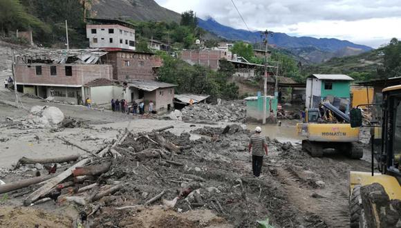 Varios distritos de Huamcabamba (Piura) han sido afectados por las lluvias intensas que se presentaron el fin de semana. (Foto: Andina)