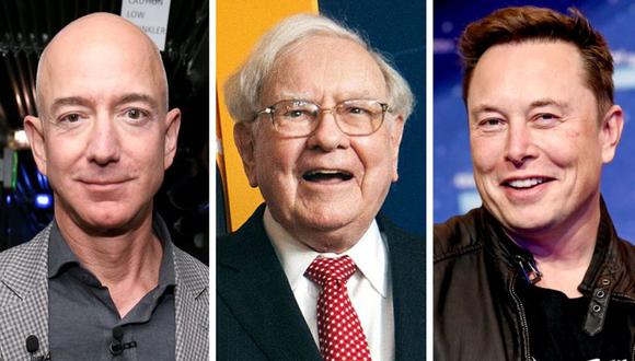 ProPublica dice que ha visto las declaraciones de impuestos de Jeff Bezos, Warren Buffet y Elon Musk. (GETTY IMAGES).