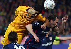 Barcelona vs Atlético de Madrid: Luis Suárez dejó con ojo morado a Diego Godín