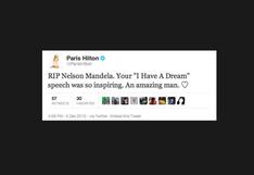 Paris Hilton confunde a Nelson Mandela con Martin Luther King en Twitter