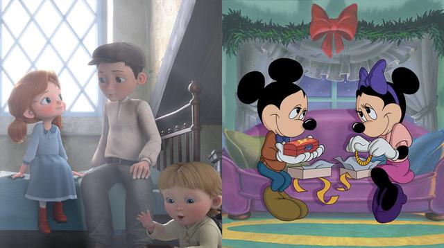"El deseo de Navidad de Angela" y "Mickey celebra la Navidad" se puede ver en Netflix y Disney+, respectivamente. (Foto: Netflix y Disney)