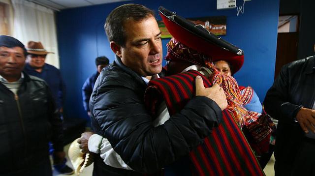 El ministro de Transportes y Comunicaciones, Bruno Giuffra,
 estuvo en el Cusco. (Foto: MTC)