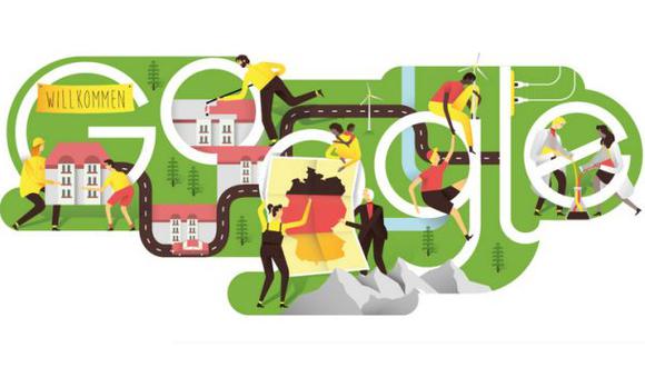 Google festeja Día de la reunificación de Alemania con doodle
