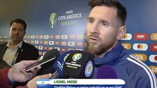 Messi: "Ojalá el VAR y los árbitros no tengan nada que ver en la final pues Perú tiene equipo para competir"