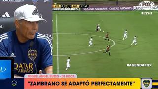 Russo y los elogios a Zambrano tras su debut con Boca: “Tiene experiencia, buen juego aéreo y buena salida”