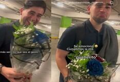 Sorprende a su novio regalándole flores y su inesperada reacción es viral