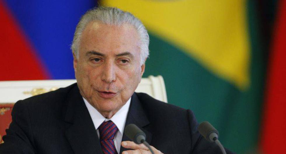 Presidente brasileño Michel Temer fue denunciado por supuesto delito de corrupción pasiva (EFE)