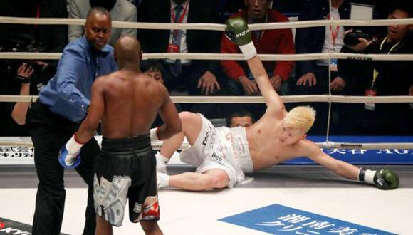 Floyd Mayweather venció a Tenshin Nasukawa en el primer round vía KO. | Foto: Agencias