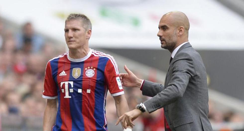 El Pep Guardiola cuenta con Bastian Schweinsteiger para la siguiente temporada. (Foto: sportbild.bild.de)