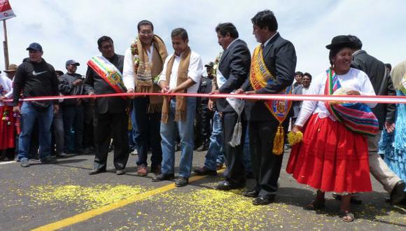 Humala inauguró obras y se fue sin declarar a la prensa