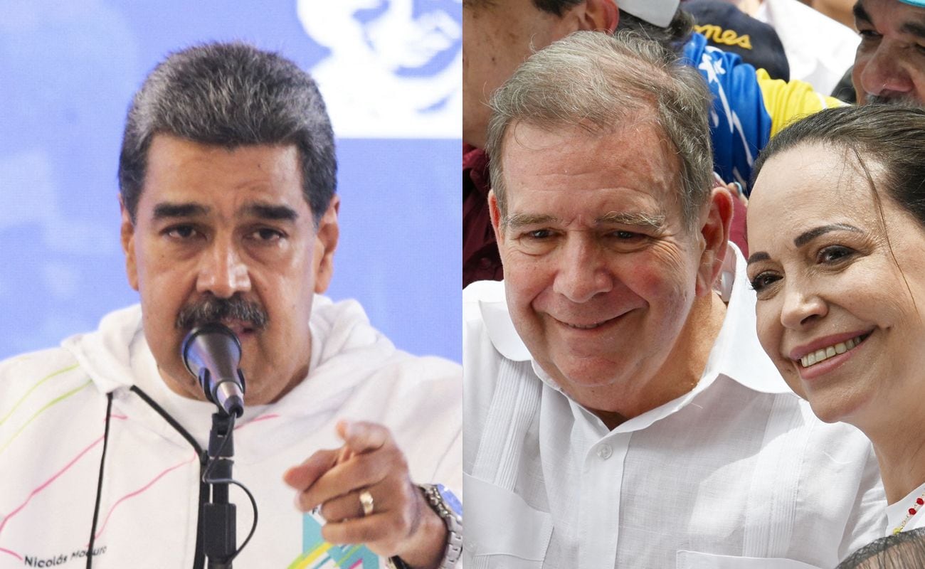 Maduro enfrenta a una oposición aliada en la figura de  Edmundo González Urrutia. (Fotos: AFP)