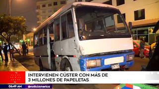 Miraflores: intervienen coaster con más de S/3 millones en papeletas | VIDEO