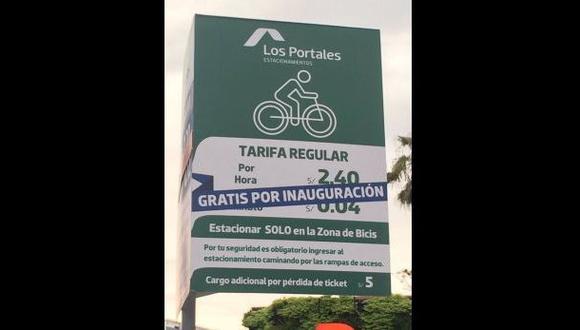 Los Portales suspendió cobro de parqueos por bicicletas
