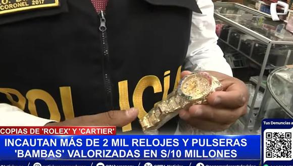 Policía incauta más de 2 mil relojes Rolex y pulseras Cartier ‘bambas’ en Mesa Redonda. (Foto: 24 Horas)