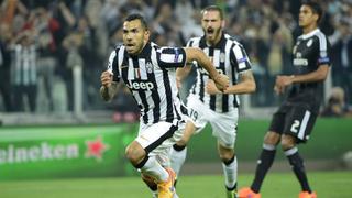 Juventus venció 2-1 al Real Madrid en Turín con gol de Tevez