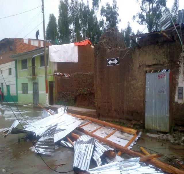Las intensas lluvias y granizadas registradas hoy dejaron a 120 pobladores damnificados, 50 viviendas afectadas, más de 100 hectáreas de cultivos dañados y cuatro heridos en la provincia de Recuay, en la región Áncash (Foto: COER Áncash)