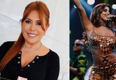 Magaly Medina destaca que Yahaira Plasencia cantara en vivo en los Premios Juventud: “Está bien, es como debe ser”