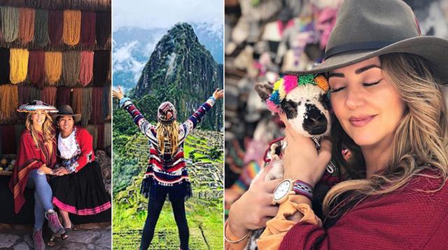 Andrea Legarreta hace turismo en Cusco con su familia. (Fotos: Instagram)
