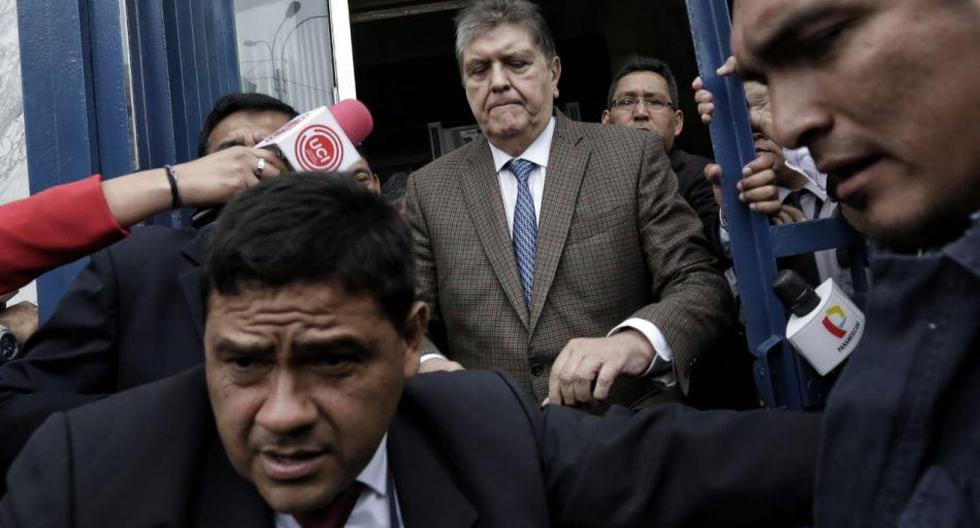 Alan García Pérez llegó a la fiscalía este jueves; sin embargo, la diligencia fue suspendida. (Foto: Anthony Niño de Guzmán)