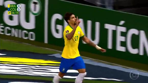 Lucas Paquetá puso el 1-0 del Brasil vs. Colombia por Eliminatorias Qatar 2022. (Video: Globo Sports)