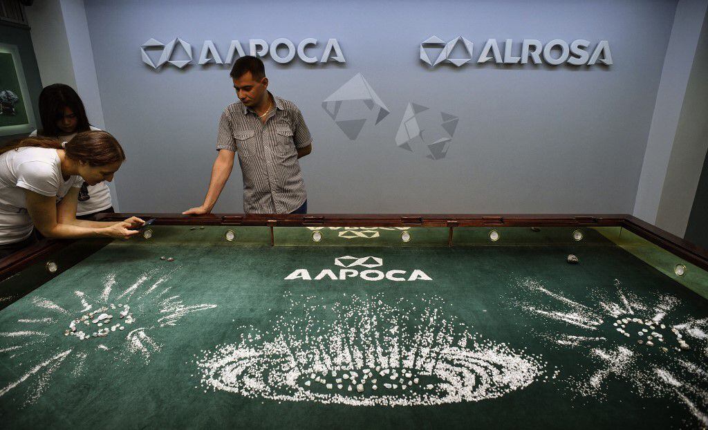 The state company Alrosa controls 90% of the diamond business in Russia. 
